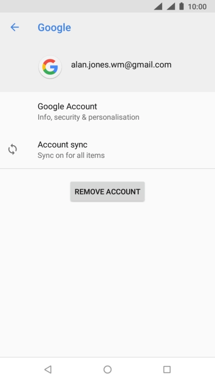 Press Account sync.