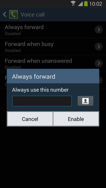Key in (prefix) 5 (your phone number) and press .
