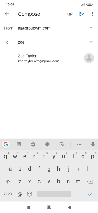 Press the required contact.