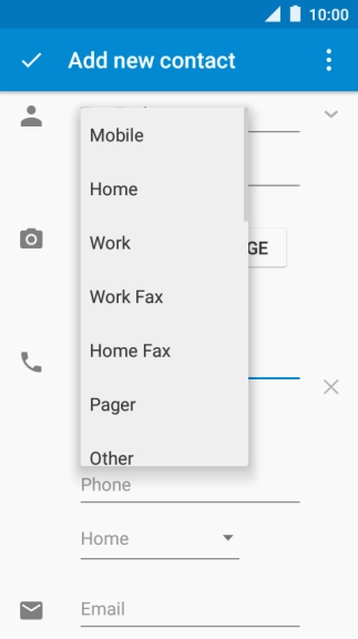 Press the required number type.