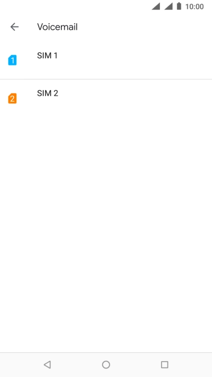 Press the name of the SIM.