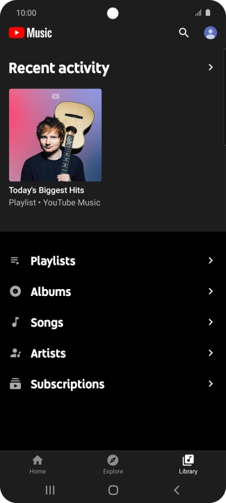 Press the required category and go to the required audio file.