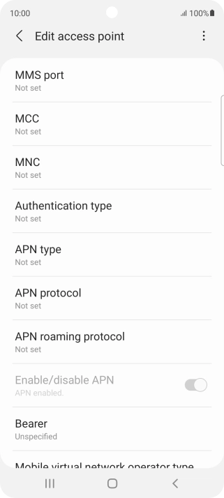 Press MMS port.