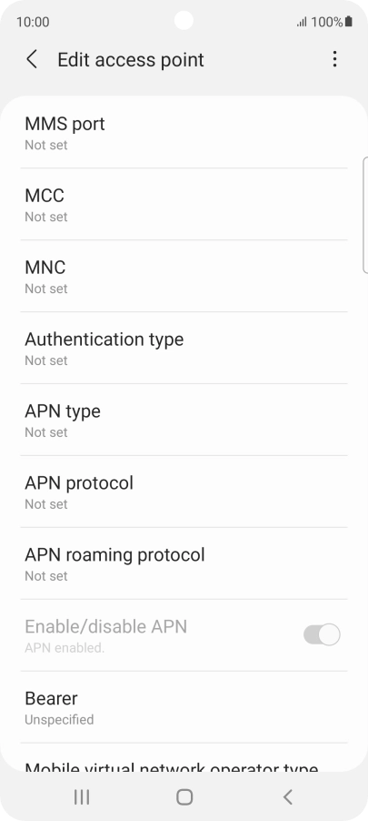 Press MMS port.