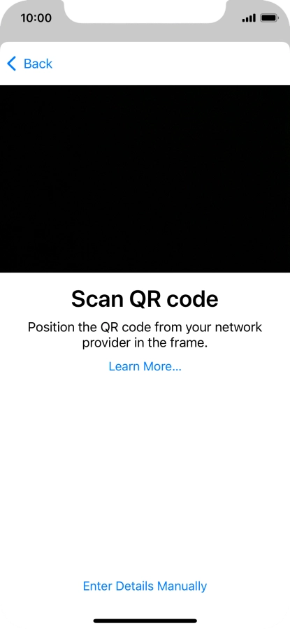 Place the QR code you've received inside the phone camera frame to scan the code.