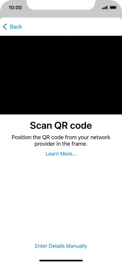 Place the QR code you've received inside the phone camera frame to scan the code.