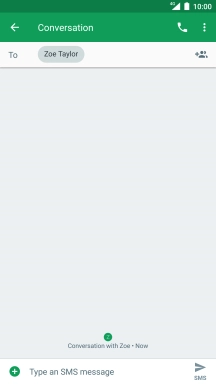 Press the text input field and write the text for your picture message.