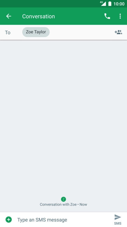 Press the text input field and write the text for your picture message.