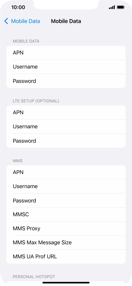 Press APN and key in mms.vodafone.net.