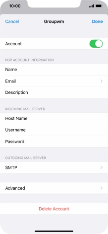 Press SMTP.