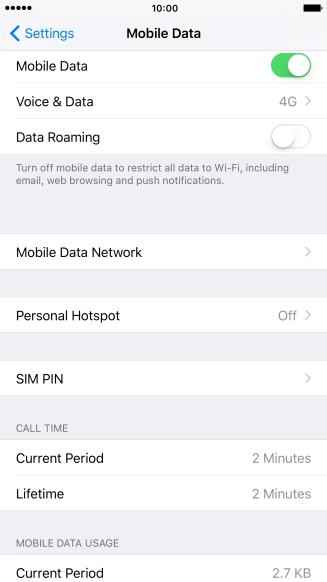 Press Mobile Data Network.
