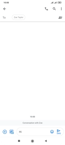 Press the send icon when you've finished your text message.