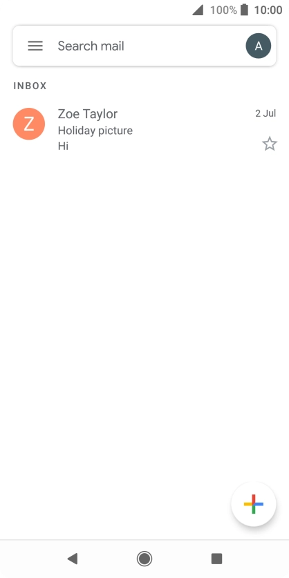Press the email account icon.