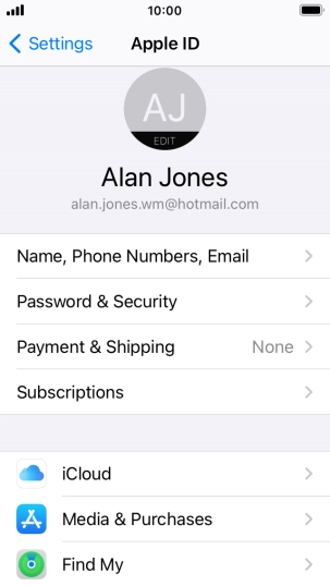 Press iCloud.