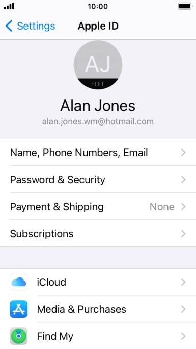 Press iCloud.
