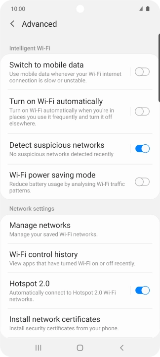 Press the indicator next to 