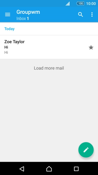 Press the new email message icon.
