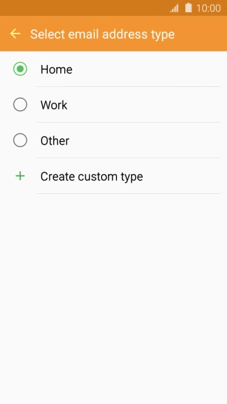 Press the required email type.