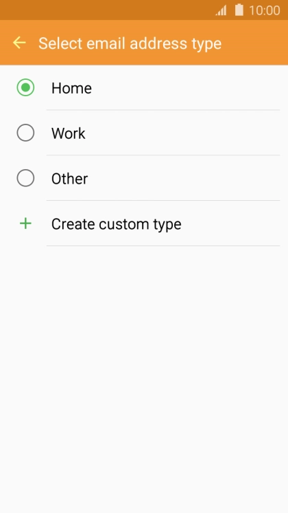 Press the required email type.
