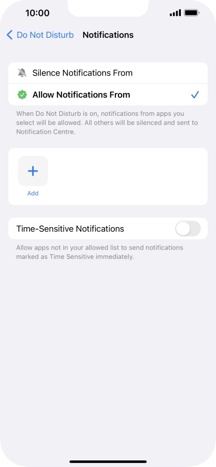 Press the indicator next to 