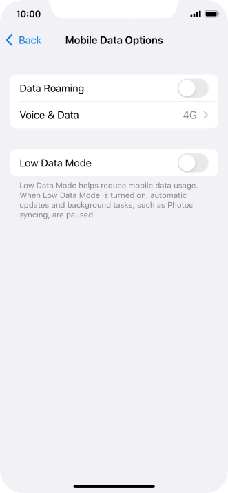 Press the indicator next to 