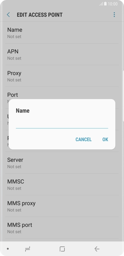 Key in Vodafone MMS and press OK.