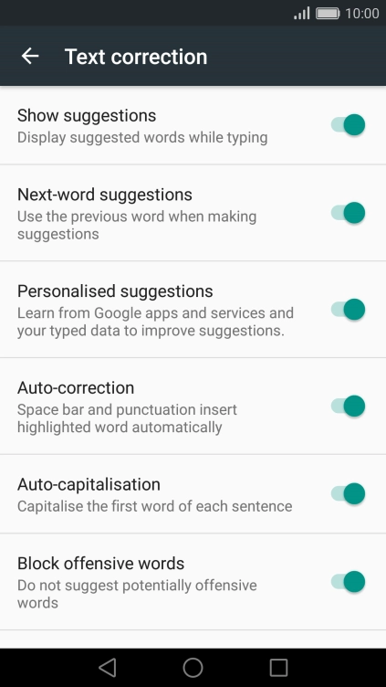 Press the indicator next to 
