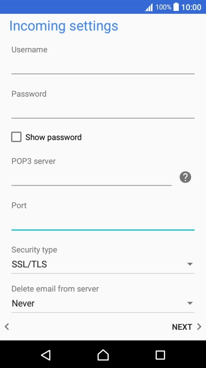 Press the drop down list below 