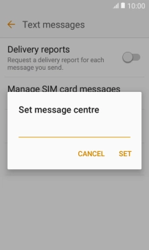 Key in +35387699989 and press SET.