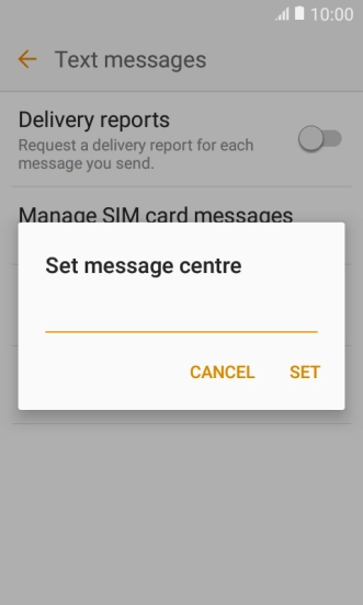 Key in +35387699989 and press SET.