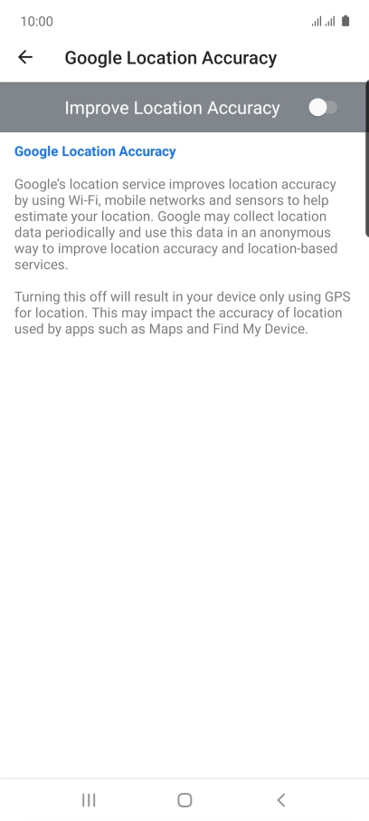 If you press the indicator next to 