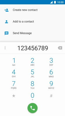 Key in the required number and press the call icon.