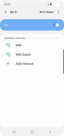 Press the menu icon.