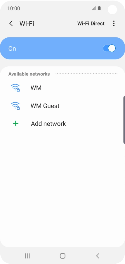 Press the menu icon.