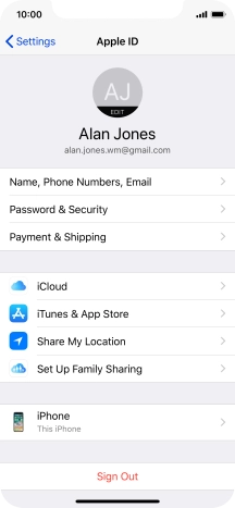 Press iCloud.