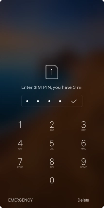 If you're asked to key in your PIN, do so and press the confirm icon.
