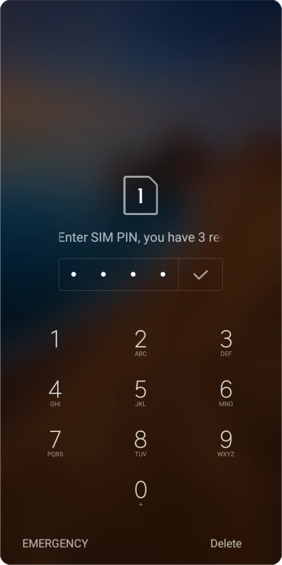 If you're asked to key in your PIN, do so and press the confirm icon.