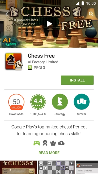 Press INSTALL and follow the instructions on the screen to install the app.