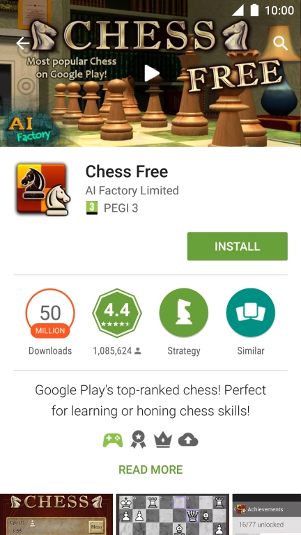 Press INSTALL and follow the instructions on the screen to install the app.