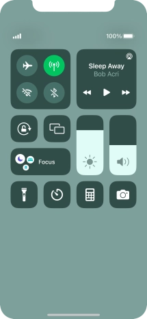 Press the flight mode icon to turn the function on or off.