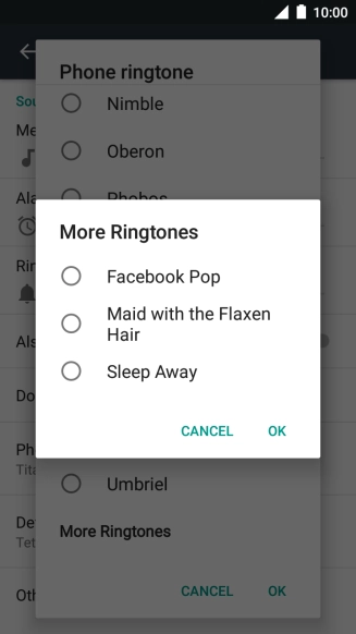 Press the required ring tones to hear them.