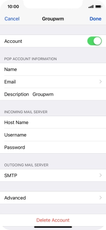 Press SMTP.