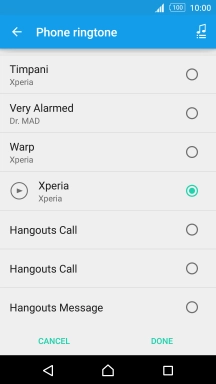 Press the add ring tone icon and go to the required ring tone.