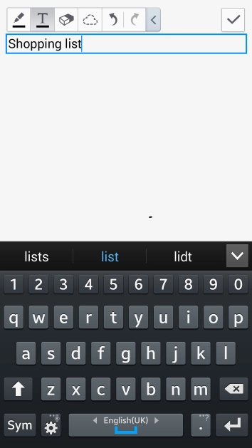 Open a new note, message or email message to bring up the keypad.