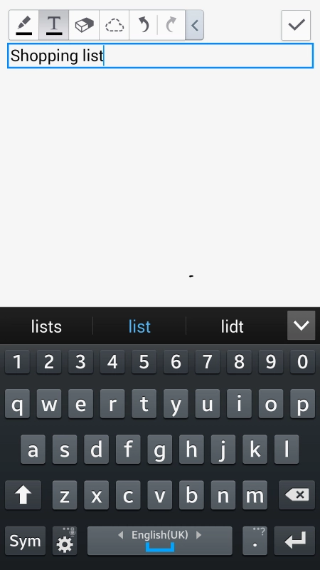 Open a new note, message or email message to bring up the keypad.