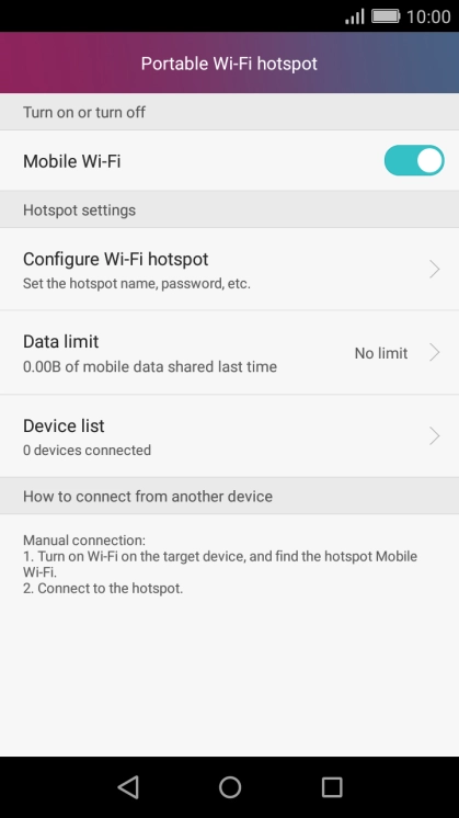 Press the Home key to return to the home screen.