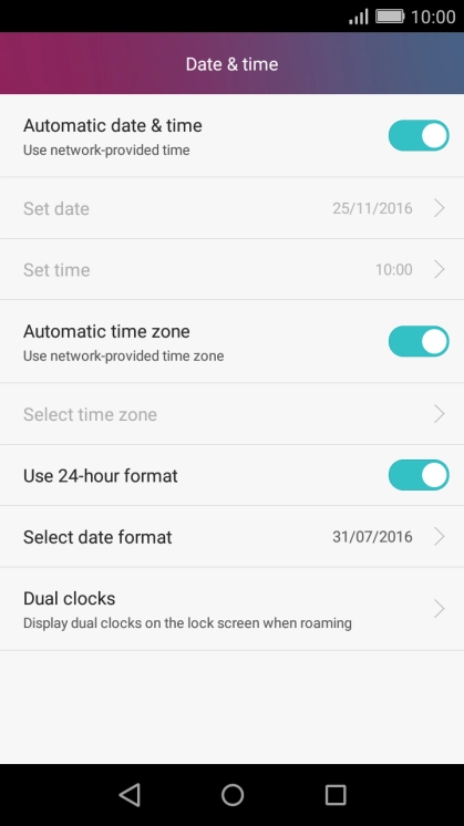 Press the Home key to return to the home screen.