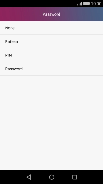Key in the current phone lock code and press None.