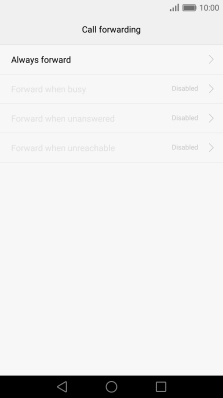 Press the required divert type.