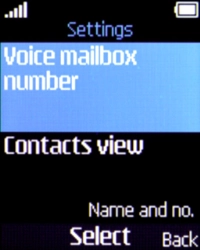 Select Voice mailbox number.